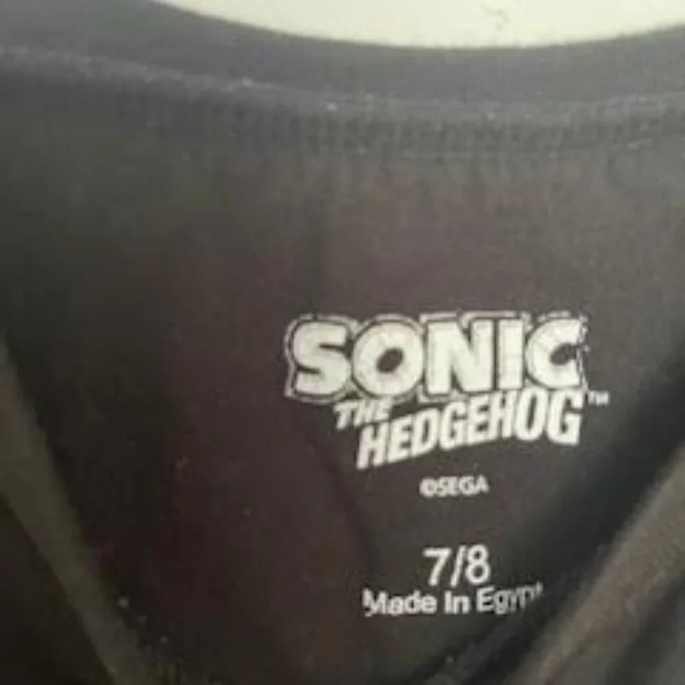 SEGA Sonic the Hedgehog 2-Piece Outfit Set – Size 7/8 – Black & Gray